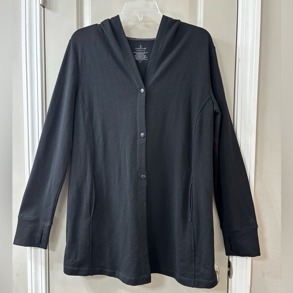 Cuddl Duds Tops - Cuddl Duds Black Comfortwear Hoodie